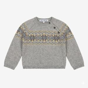 Tartine et Chocolat Fair Isle Knit Sweater Size 2T
